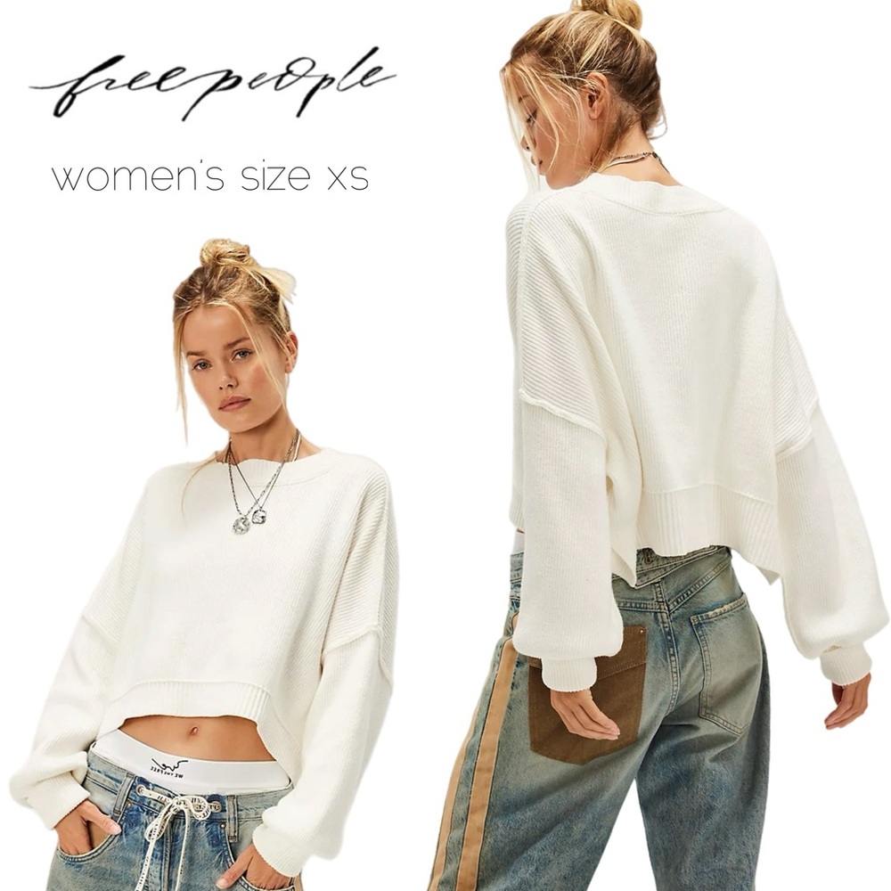 Free People Easy Street Crop Pullover